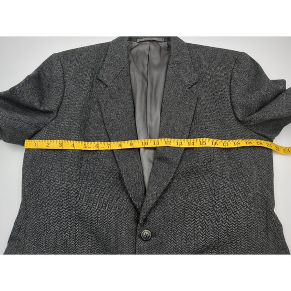 Sam's Tailor Bespoke Suit Jacket Blazer Herringbone Wool Tweed Men's Size 42 - Picture 6 of 16